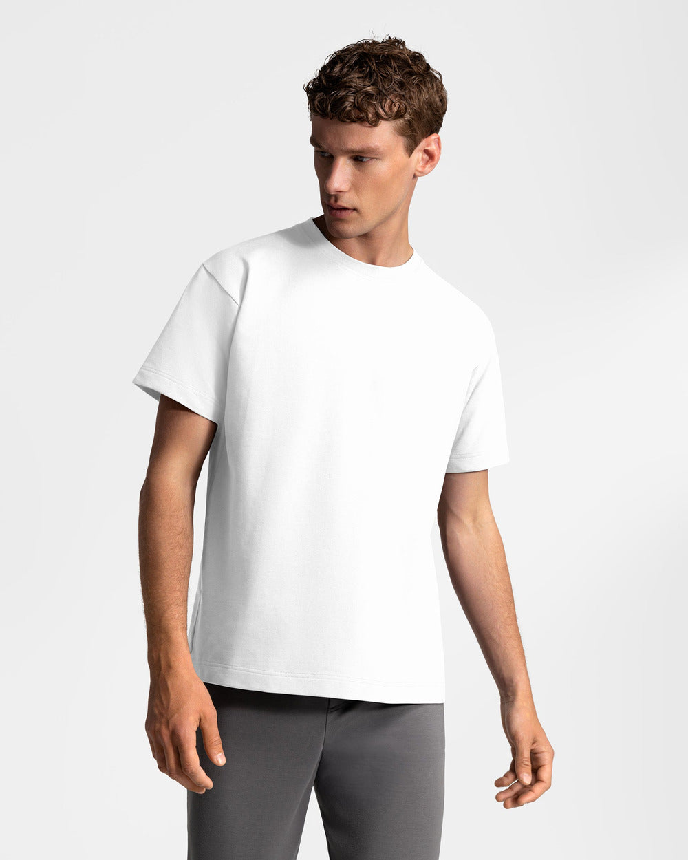 TS 01 Essence Regular Heavyweight White 2.0 – t-shirt in white stretch cotton