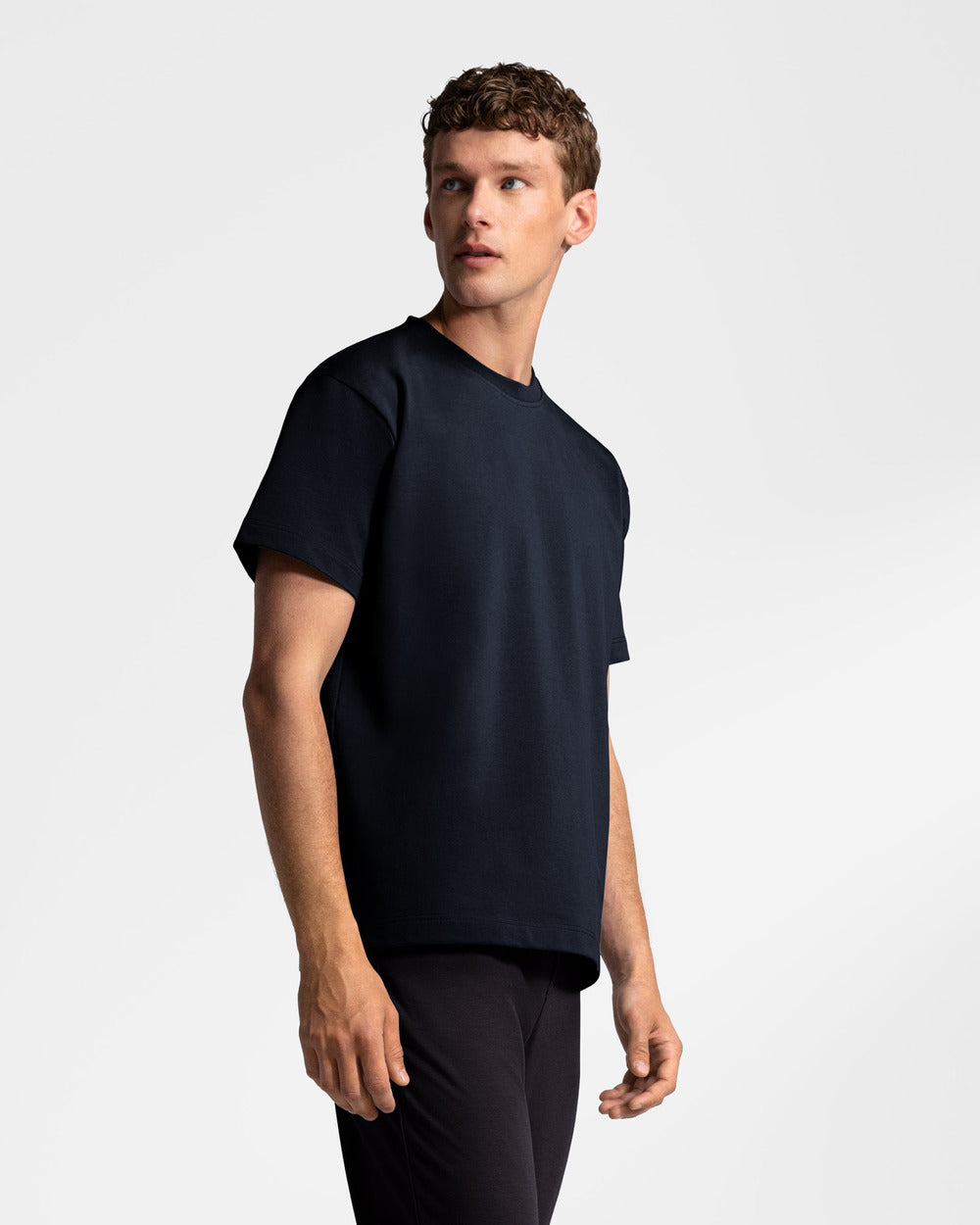 TS 01 Essence Regular Heavyweight Blueberry 2.0 – t-shirt in blue stretch cotton