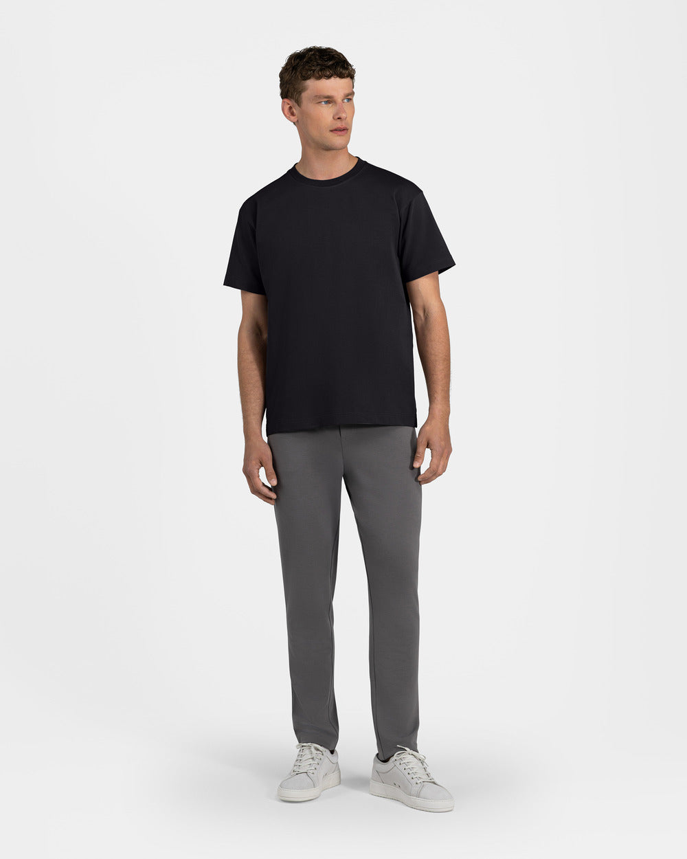 TS 01 Essence Regular Heavyweight Black 2.0 – t-shirt in black stretch cotton, photo 9