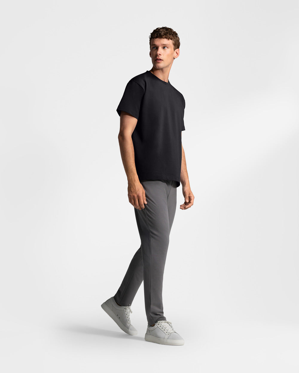 TS 01 Essence Regular Heavyweight Black 2.0 – t-shirt in black stretch cotton, photo 10