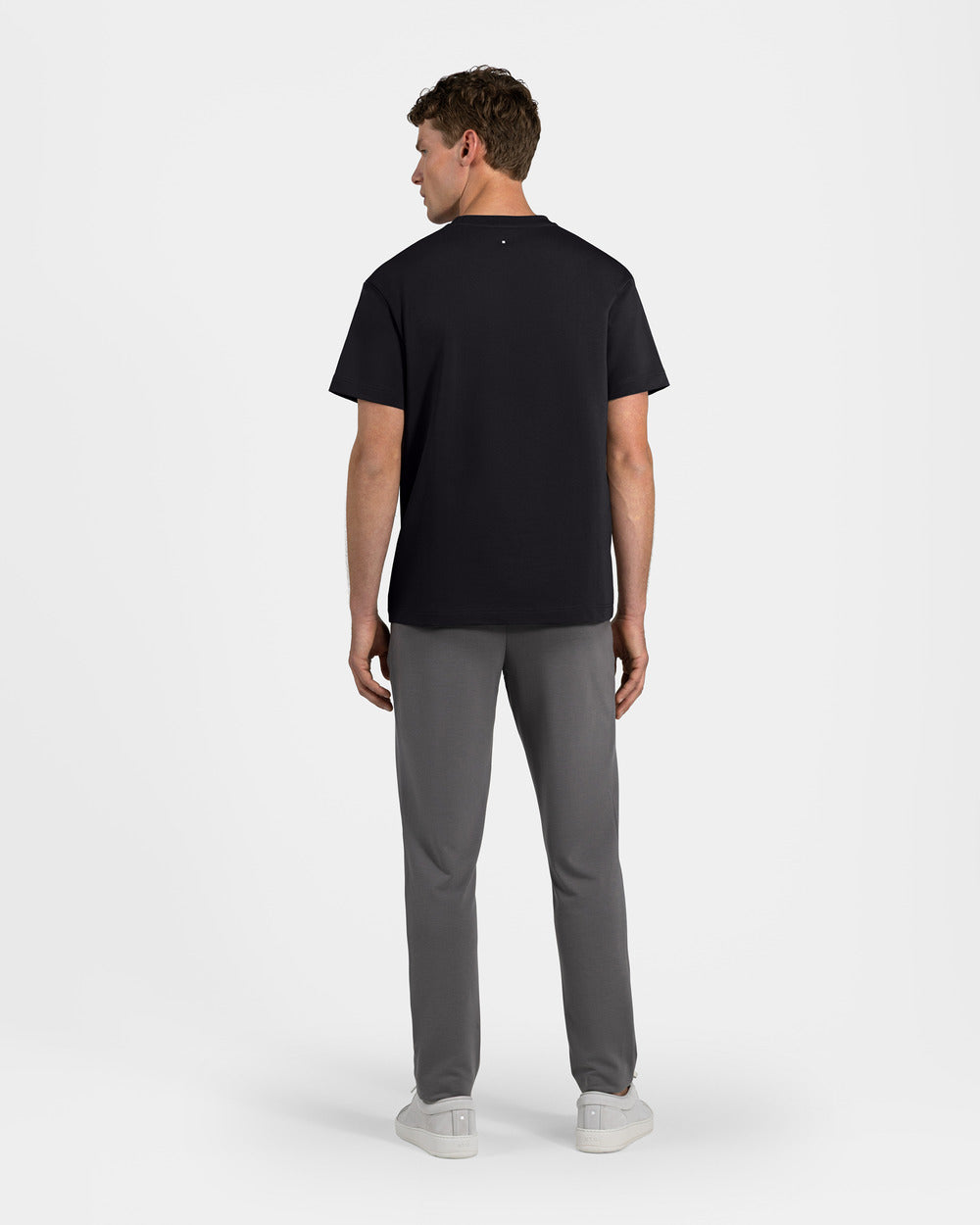 TS 01 Essence Regular Heavyweight Black 2.0 – t-shirt in black stretch cotton, photo 11