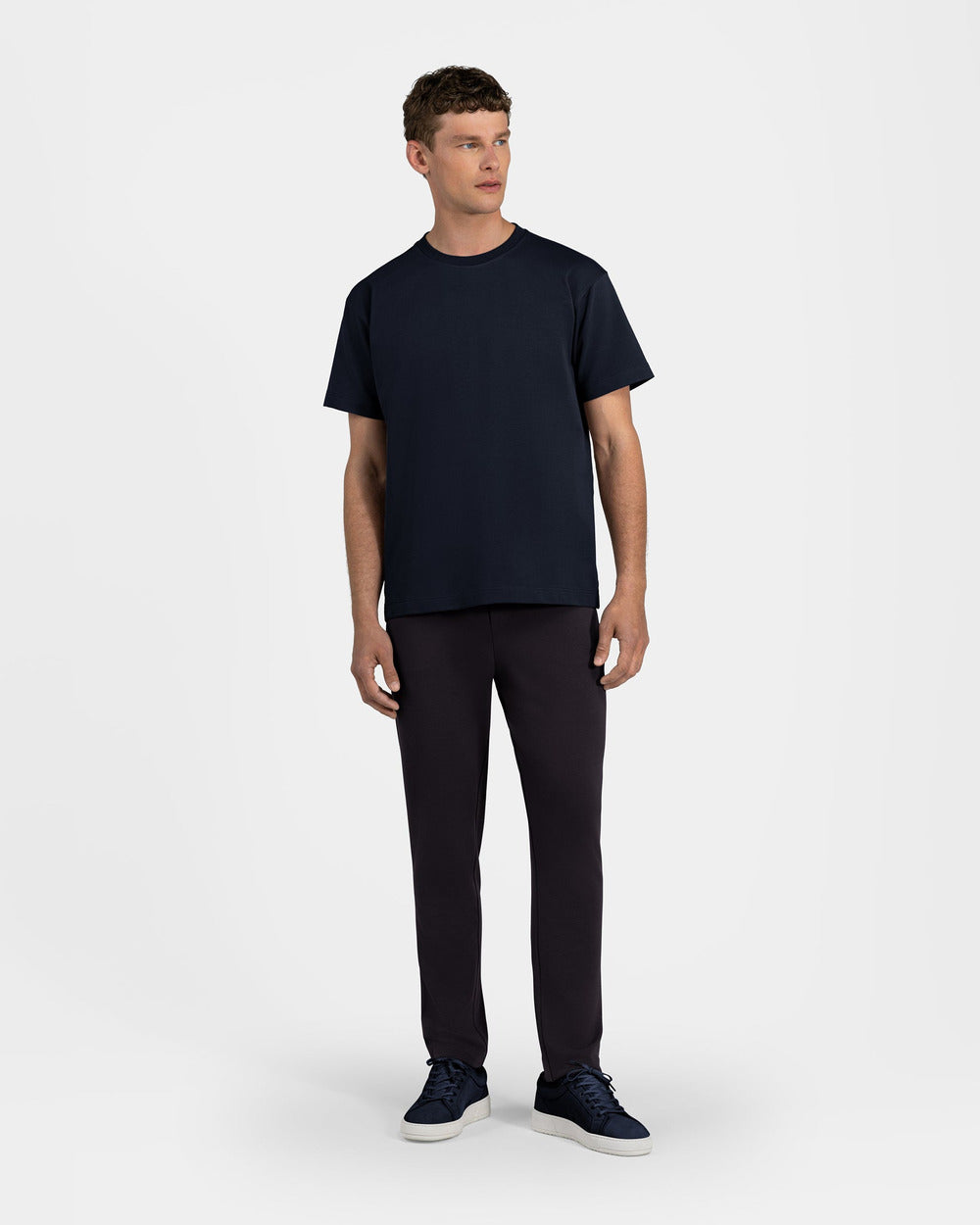 TS 01 Essence Regular Heavyweight Blueberry 2.0 – t-shirt in blue stretch cotton, photo 7
