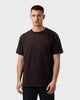 TS 01 Essence Regular Heavyweight Chocolate 2.0 – t-shirt in brown stretch cotton