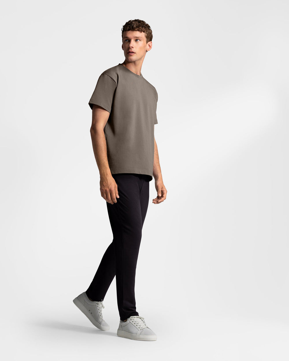TS 01 Essence Regular Heavyweight Desert Taupe 2.0 – t-shirt in taupe stretch cotton, photo 7