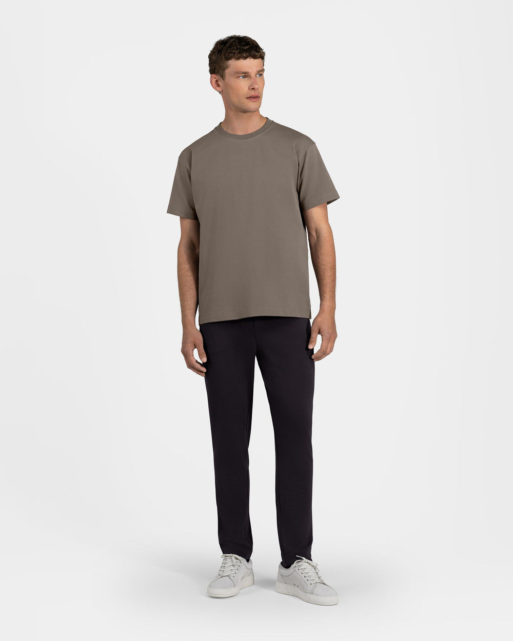 TS 01 Essence Regular Heavyweight Desert Taupe 2.0 – t-shirt in taupe stretch cotton, photo 8