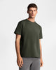 TS 01 Essence Regular Heavyweight Forest Green 2.0 – t-shirt in green stretch cotton