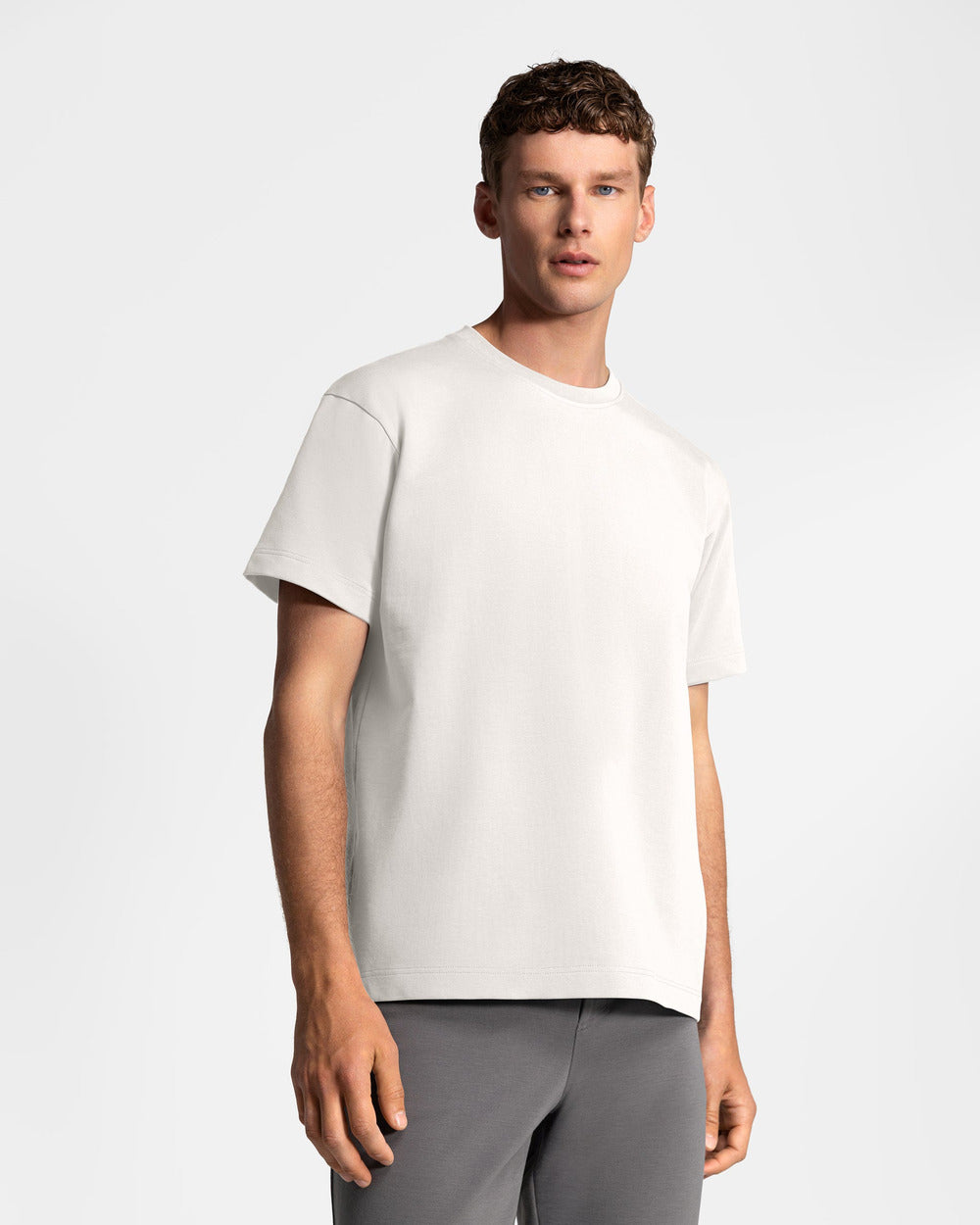 TS 01 Essence Regular Heavyweight Off White 2.0 – t-shirt in white stretch cotton, photo 9
