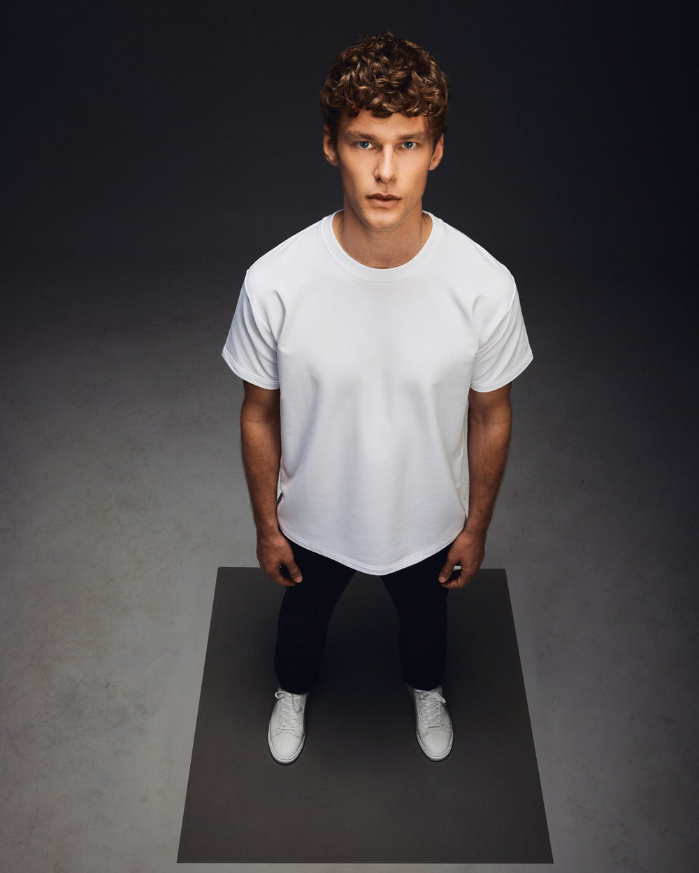 TS 01 Essence Regular Heavyweight White 2.0 – t-shirt in white stretch cotton, photo 4