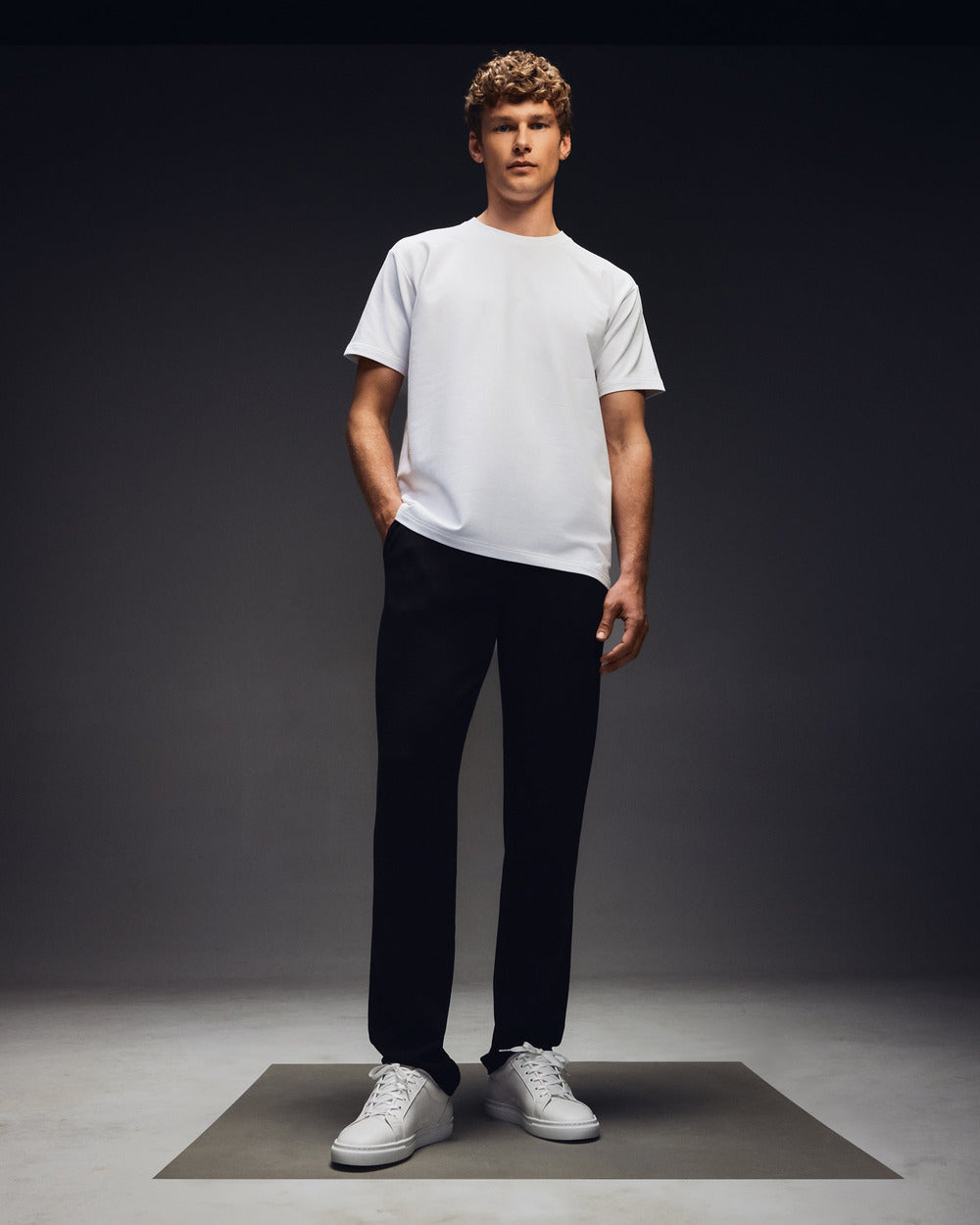 TS 01 Essence Regular Heavyweight White 2.0 – t-shirt in white stretch cotton, photo 5