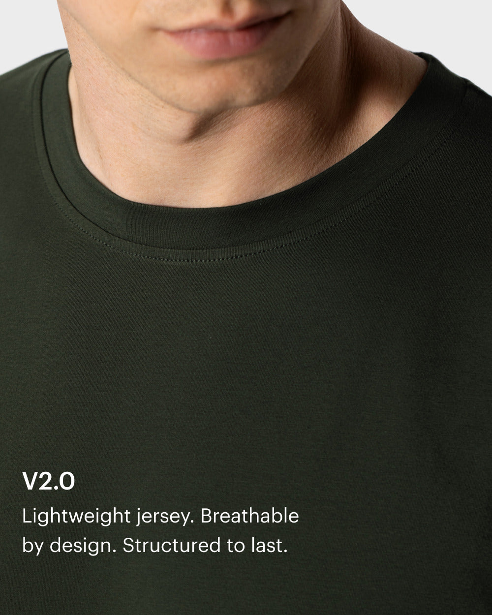 TS 01 Essence Regular Lightweight Forest Green 2.0 – t-shirt in green cotton jersey, photo 4