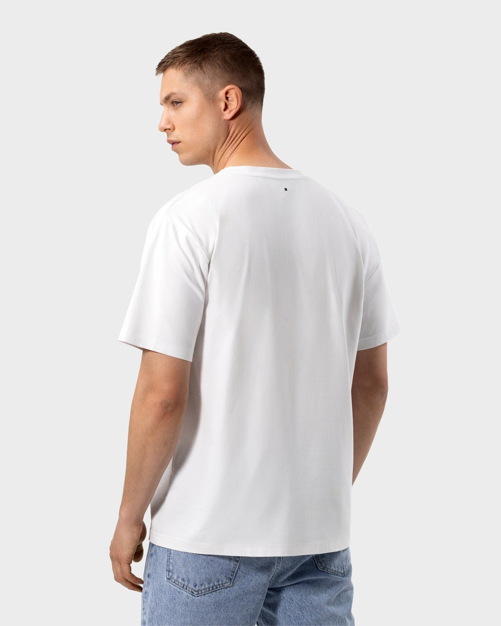 TS 01 Essence Regular Lightweight White 2.0 – t-shirt in white cotton jersey, photo 4