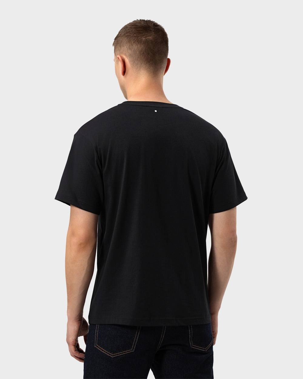 TS 01 Pocket Regular Lightweight Black – t-shirt in black cotton jersey, photo 3