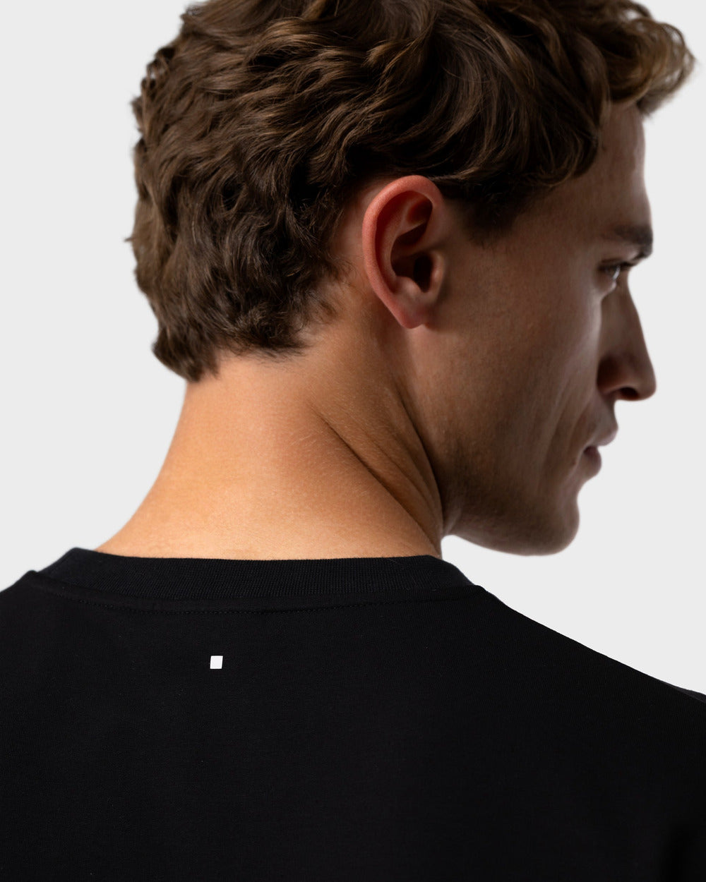 TS 02 Marked Oversized Heavyweight Black – logo t-shirt in black stretch cotton, photo 9