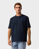 TS 02 Marked Oversized Heavyweight Blueberry – logo t-shirt in blue stretch cotton