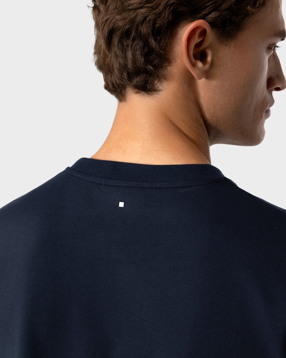 TS 02 Marked Oversized Heavyweight Blueberry – logo t-shirt in blue stretch cotton, photo 8