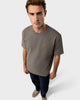 TS 02 Marked Oversized Heavyweight Desert Taupe – logo t-shirt in taupe stretch cotton, photo 3