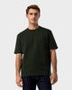TS 02 Marked Oversized Heavyweight Forest Green – logo t-shirt in green stretch cotton