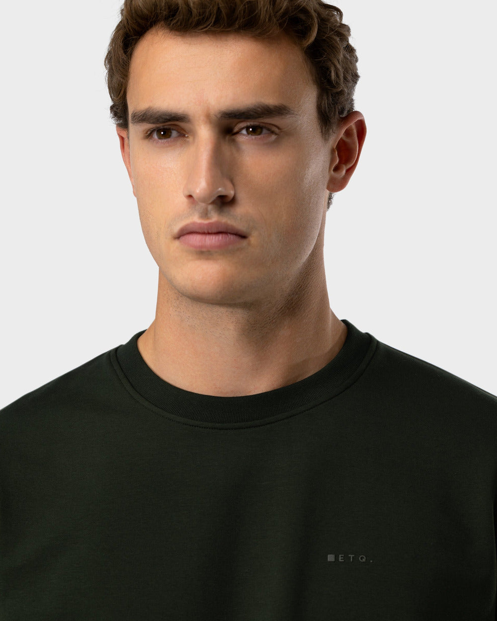 TS 02 Marked Oversized Heavyweight Forest Green – logo t-shirt in green stretch cotton, photo 4