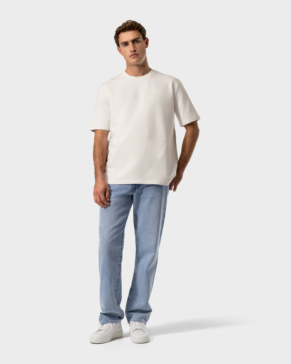 TS 02 Marked Oversized Heavyweight Off White – logo t-shirt in white stretch cotton, photo 6