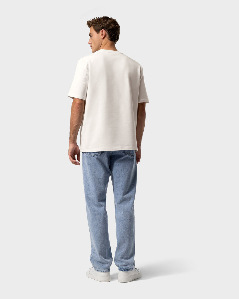 TS 02 Marked Oversized Heavyweight Off White – logo t-shirt in white stretch cotton, photo 8