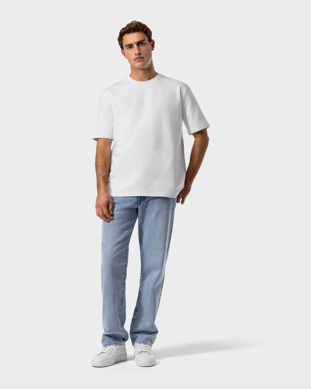 TS 02 Marked Oversized Heavyweight White – logo t-shirt in white stretch cotton, photo 6