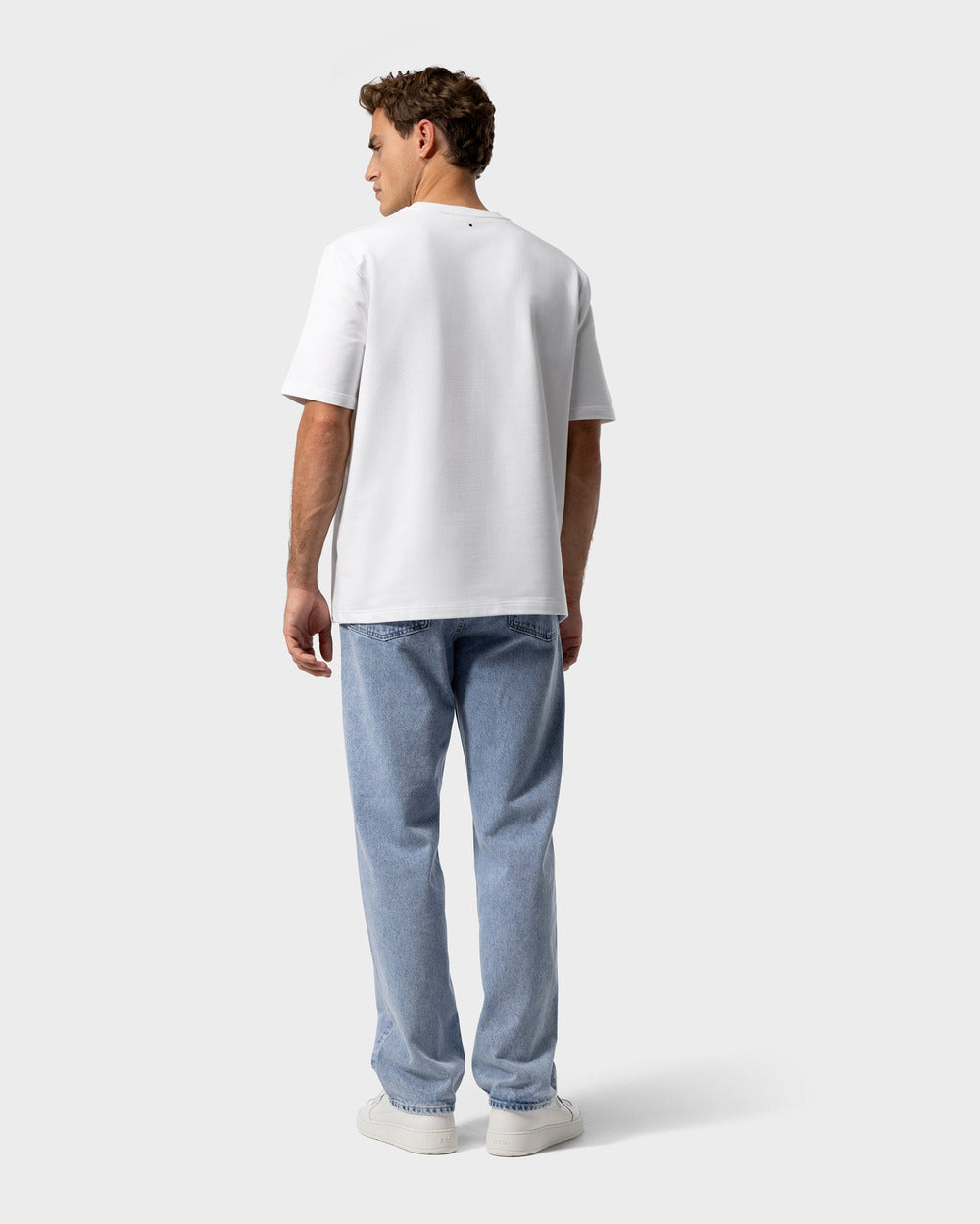 TS 02 Marked Oversized Heavyweight White – logo t-shirt in white stretch cotton, photo 7