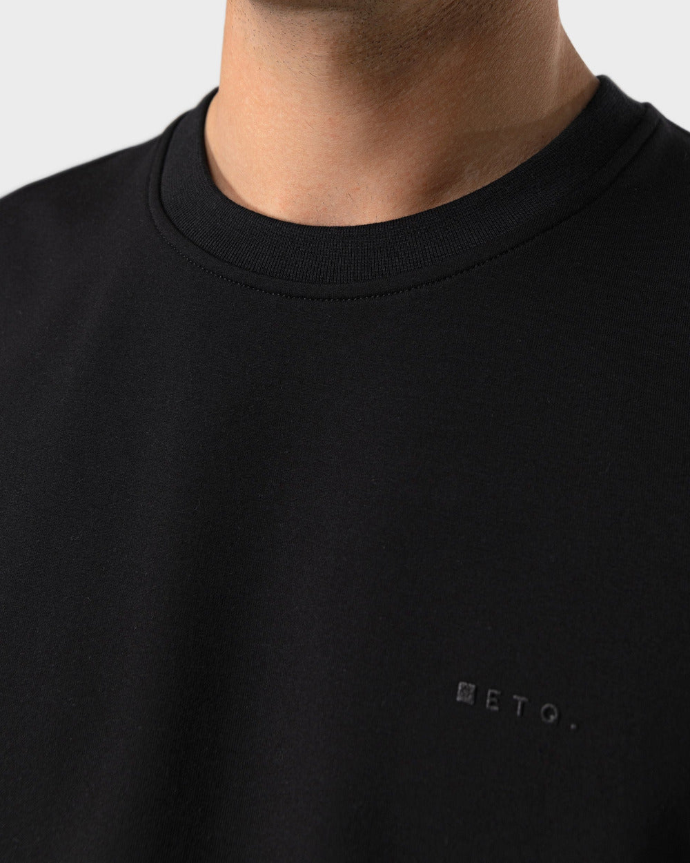 TS 02 Marked Regular Heavyweight Black – logo t-shirt in black stretch cotton, photo 5