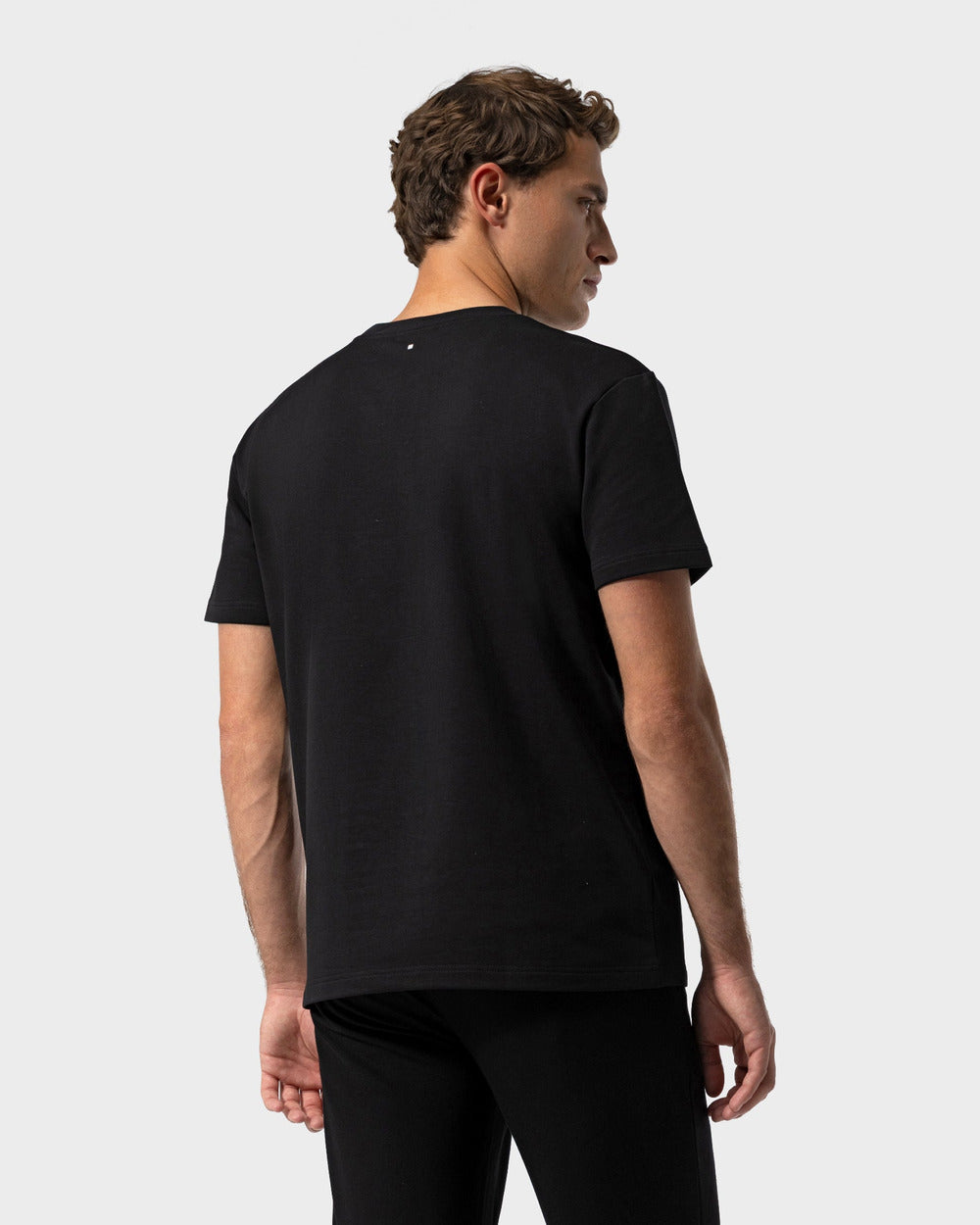 TS 02 Marked Regular Heavyweight Black – logo t-shirt in black stretch cotton, photo 6