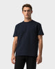 TS 02 Marked Regular Heavyweight Blueberry – logo t-shirt in blue stretch cotton