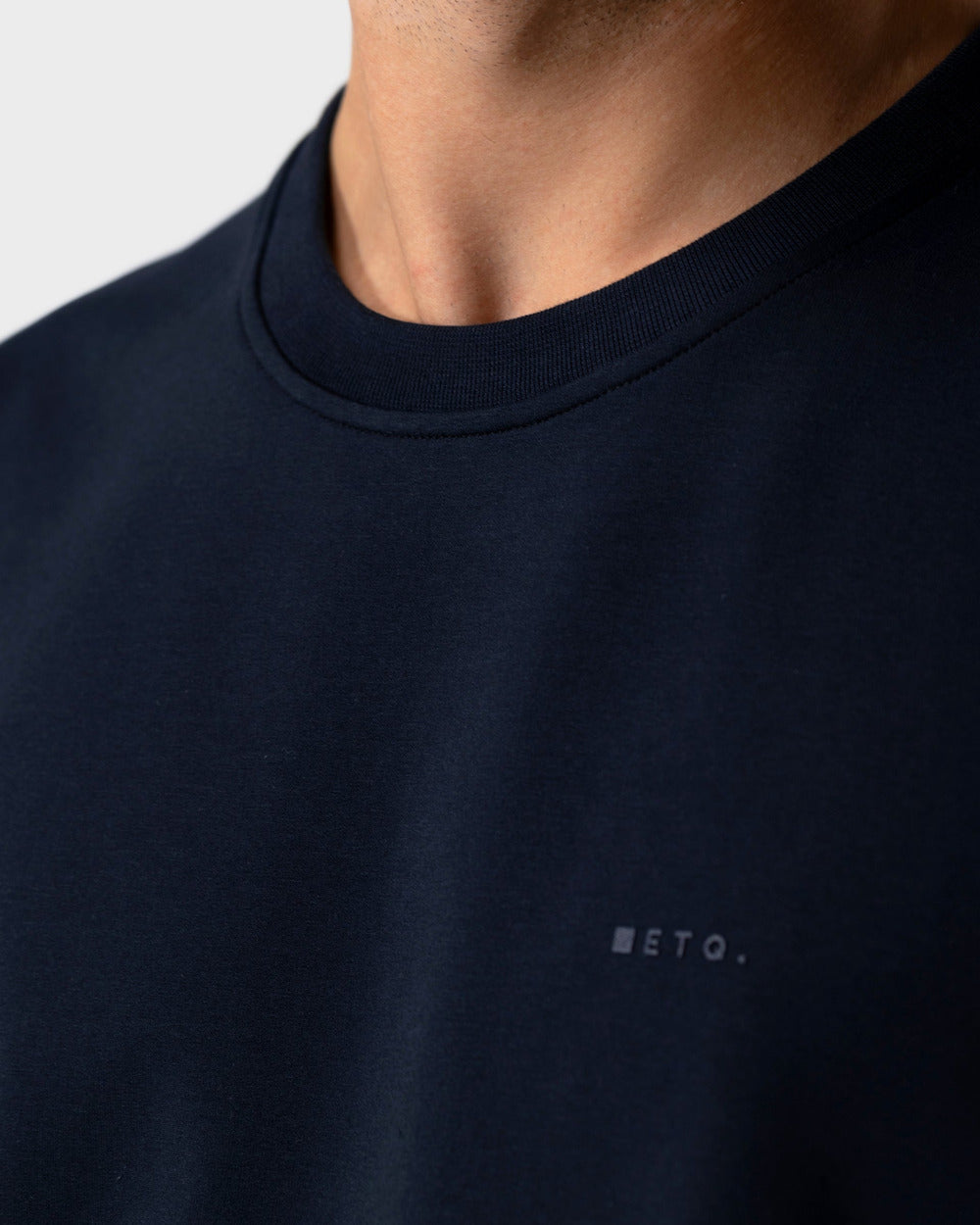 TS 02 Marked Regular Heavyweight Blueberry – logo t-shirt in blue stretch cotton, photo 4