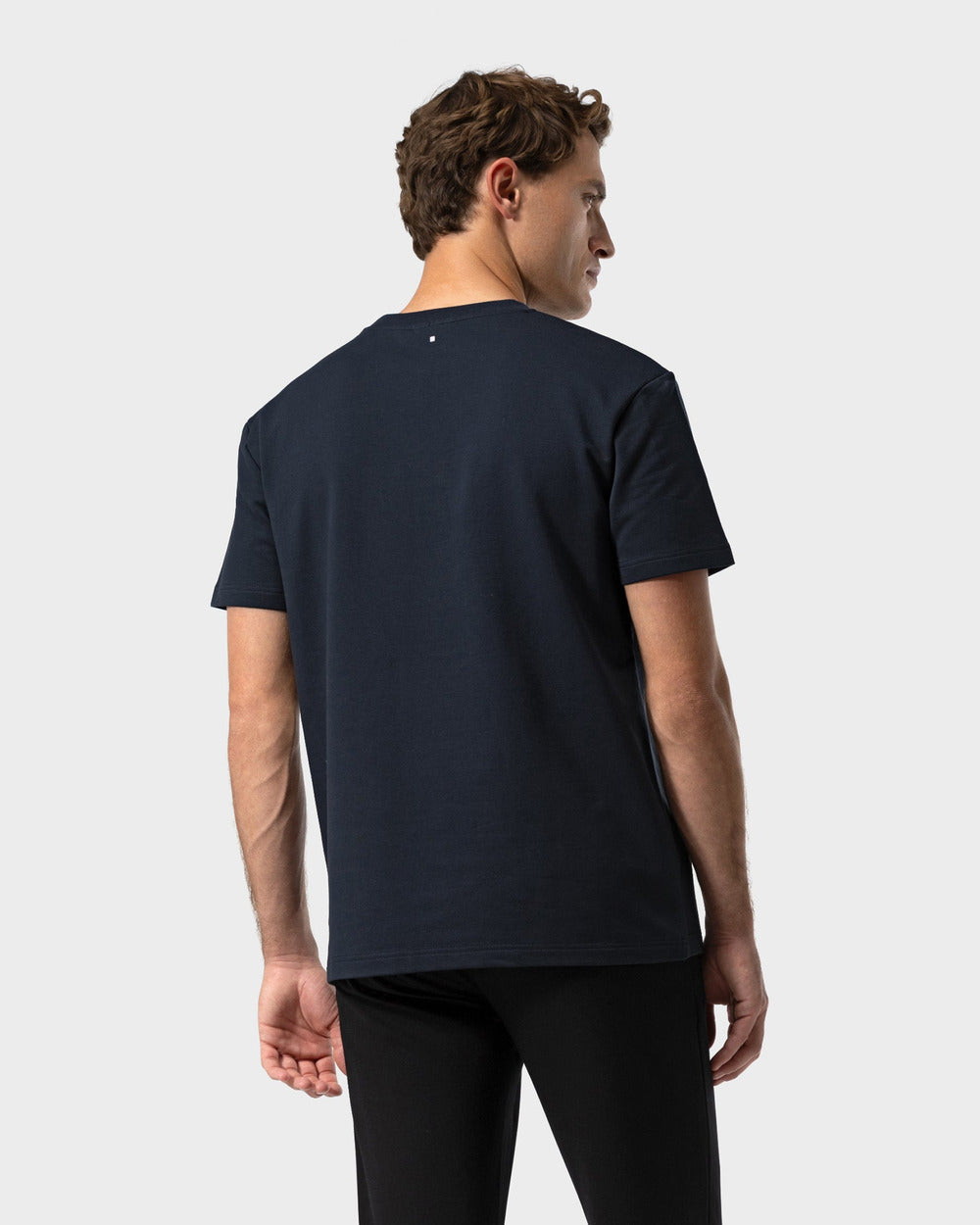 TS 02 Marked Regular Heavyweight Blueberry – logo t-shirt in blue stretch cotton, photo 6