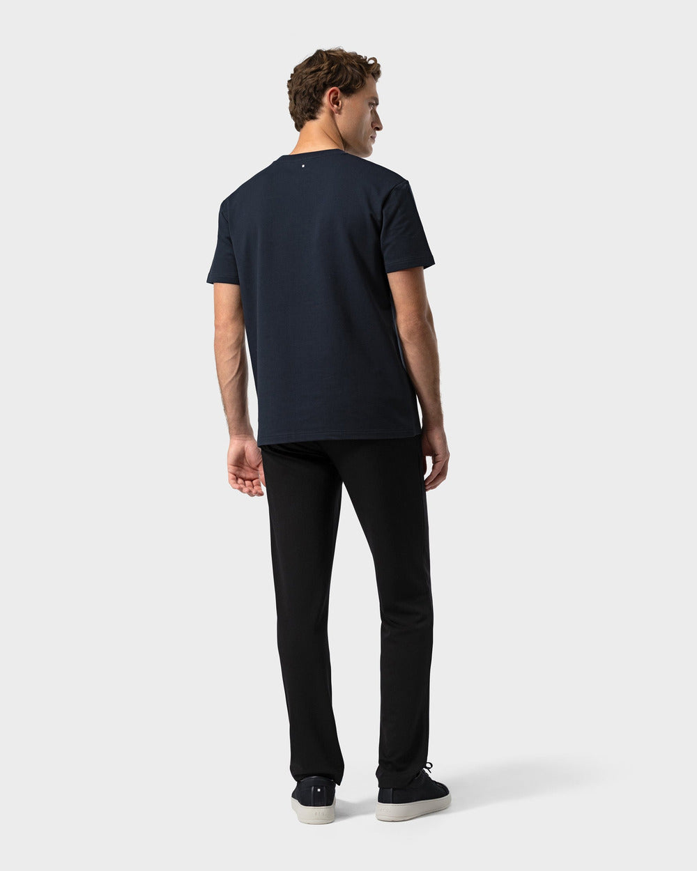 TS 02 Marked Regular Heavyweight Blueberry – logo t-shirt in blue stretch cotton, photo 9