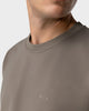 TS 02 Marked Regular Heavyweight Desert Taupe – logo t-shirt in taupe stretch cotton, photo 3
