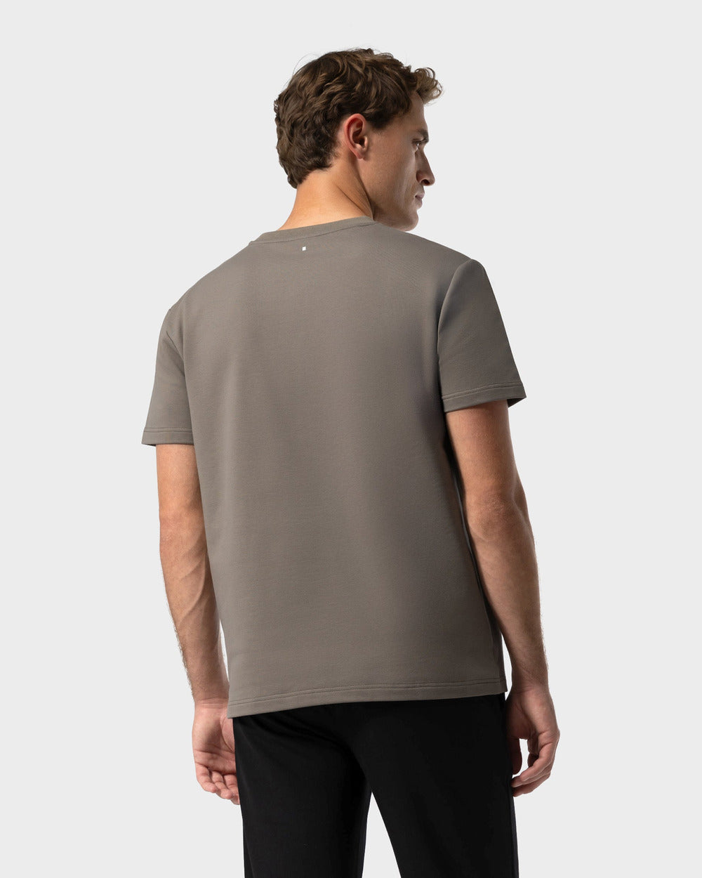 TS 02 Marked Regular Heavyweight Desert Taupe – logo t-shirt in taupe stretch cotton, photo 8