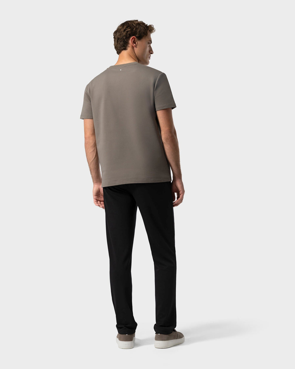 TS 02 Marked Regular Heavyweight Desert Taupe – logo t-shirt in taupe stretch cotton, photo 9