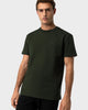 TS 02 Marked Regular Heavyweight Forest Green – logo t-shirt in green stretch cotton