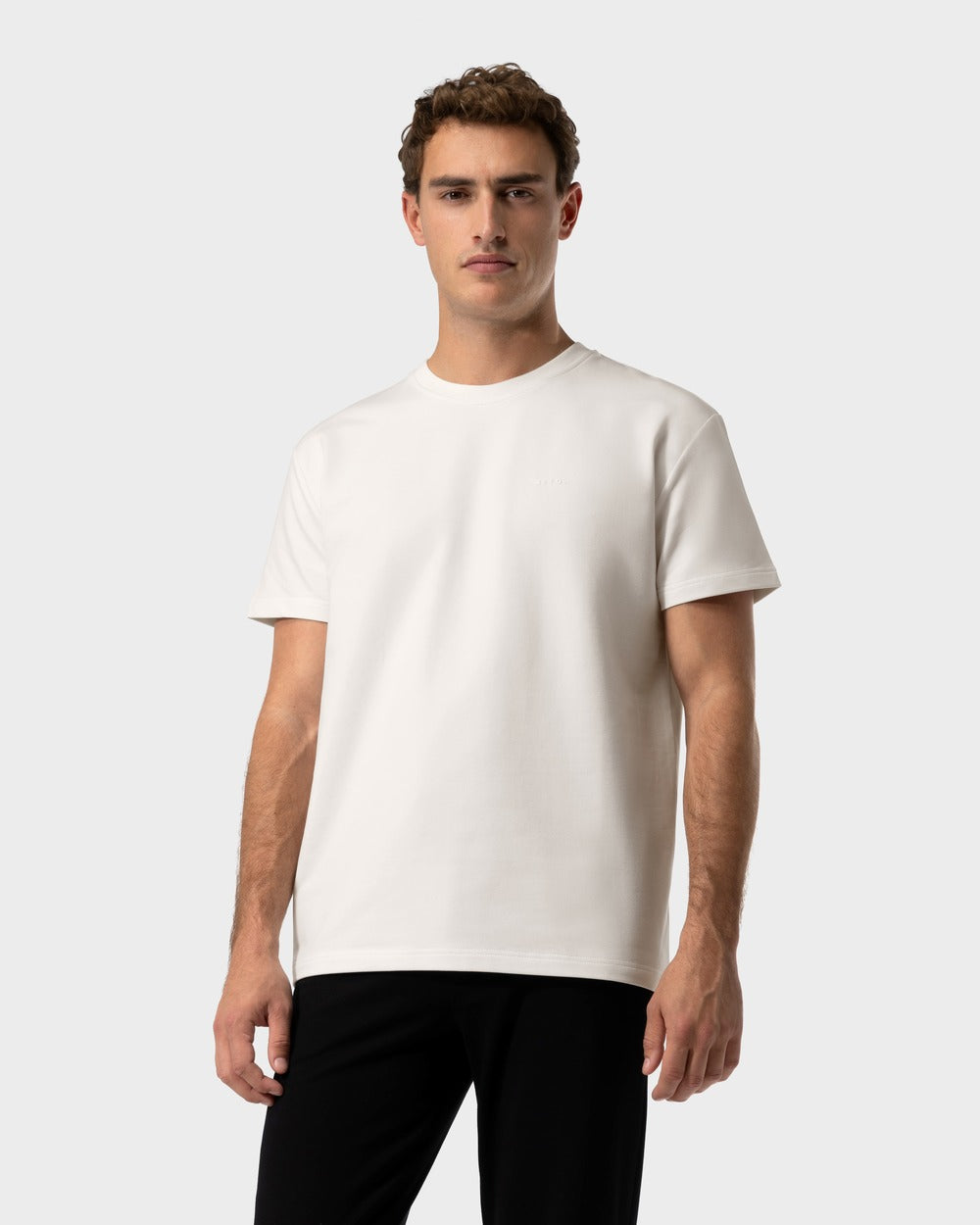 TS 02 Marked Regular Heavyweight Off White – logo t-shirt in white stretch cotton, photo 5