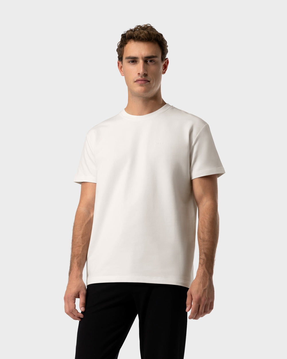 TS 02 Marked Regular Heavyweight Off White – logo t-shirt in white stretch cotton, photo 5