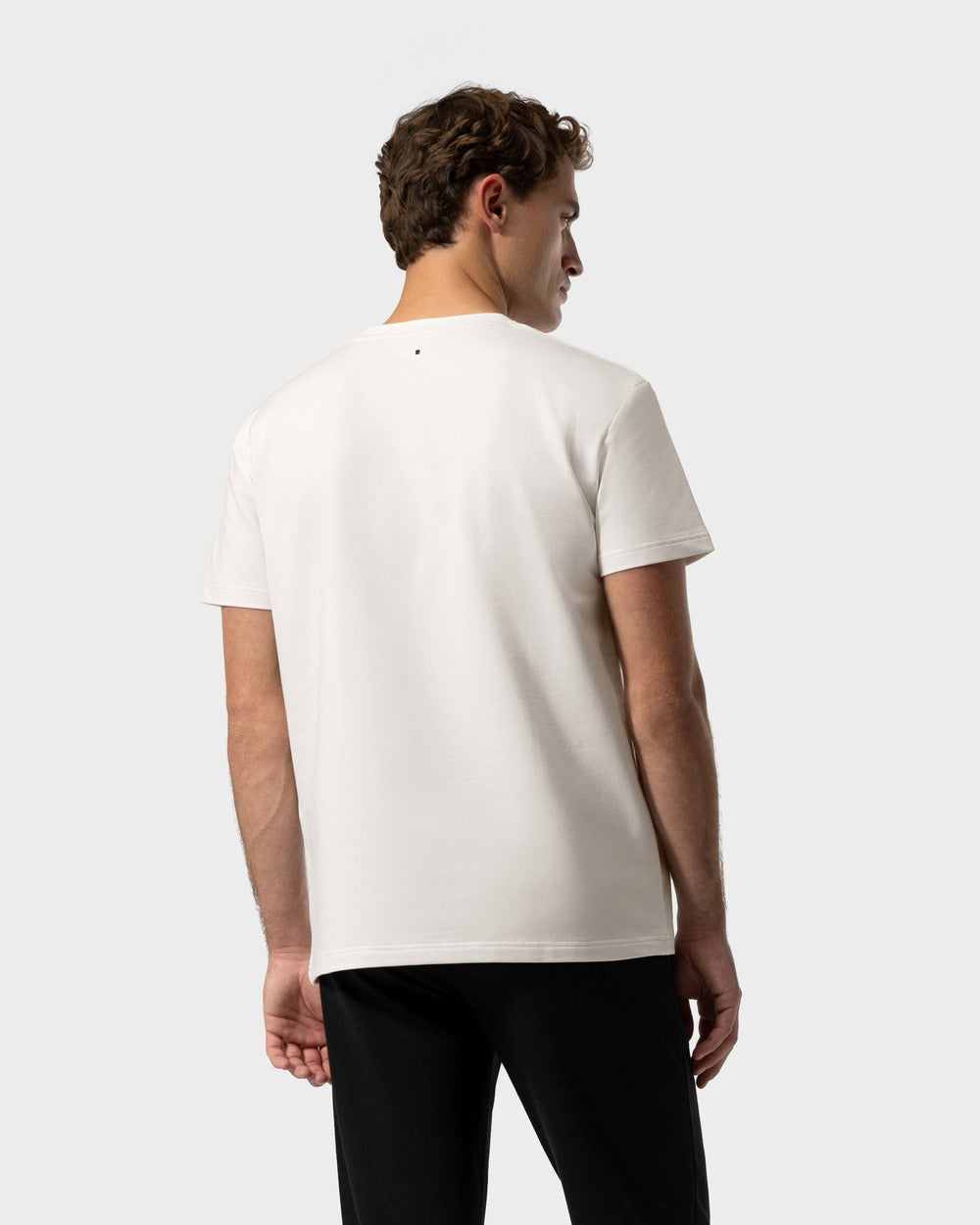 TS 02 Marked Regular Heavyweight Off White – logo t-shirt in white stretch cotton, photo 8