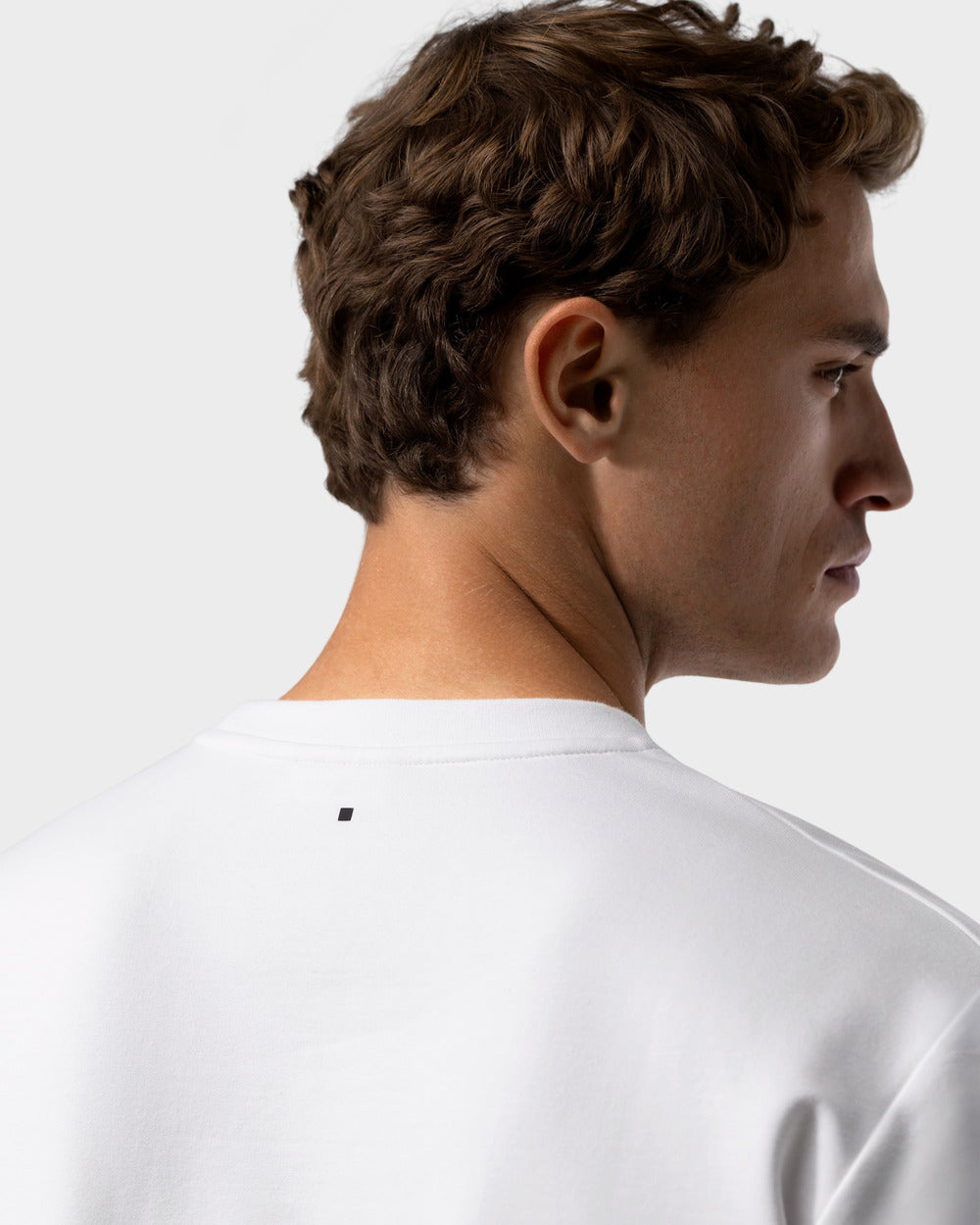 TS 02 Marked Regular Heavyweight White – logo t-shirt in white stretch cotton, photo 7