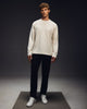 TS 03 Essence Long Sleeve Off White – long sleeve t-shirt in white cotton fleece, photo 4