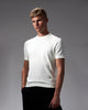 TS 04 Tailored Off White – knitted t-shirt in white cotton and silk, photo 2