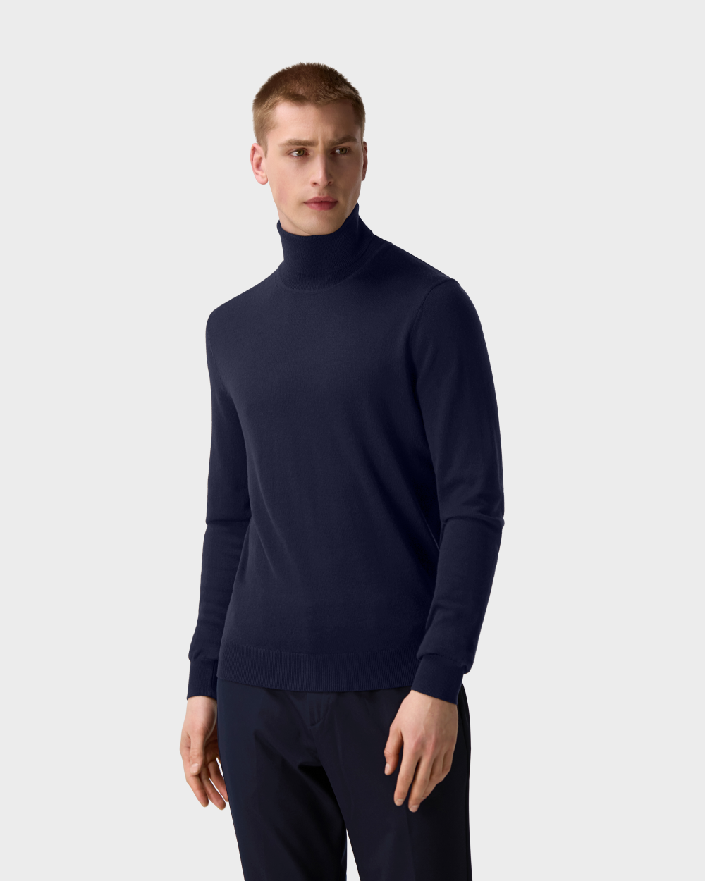 SW 06 Tailored Turtleneck Blueberry