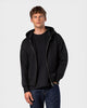ZH 01 Marked Black – zip hoodie in black stretch cotton