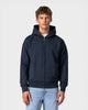 ZH 01 Marked Blueberry – zip hoodie in blue stretch cotton