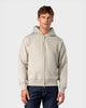ZH 01 Marked Sand – zip hoodie in beige stretch cotton