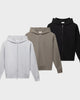 ZH 01 Marked 3-Pack – zip hoodies in stretch cotton, mixed colours