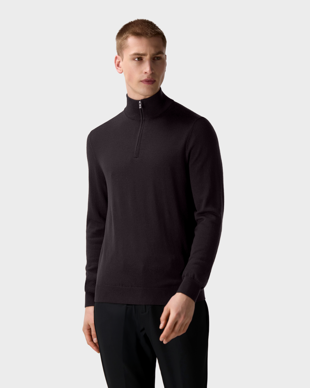 SW 05 Tailored Half Zip Dark Fig