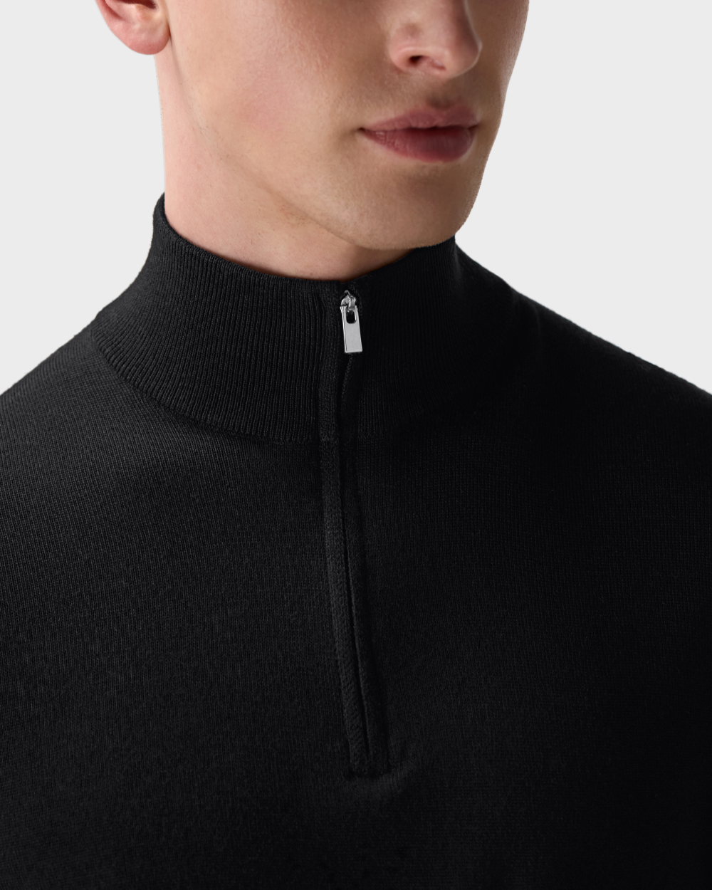 SW 05 Tailored Half Zip Black