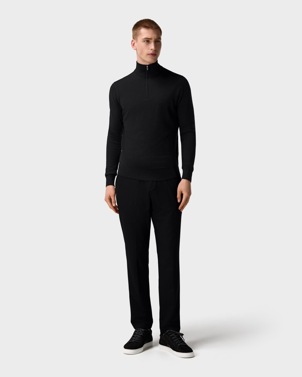 SW 05 Tailored Half Zip Black